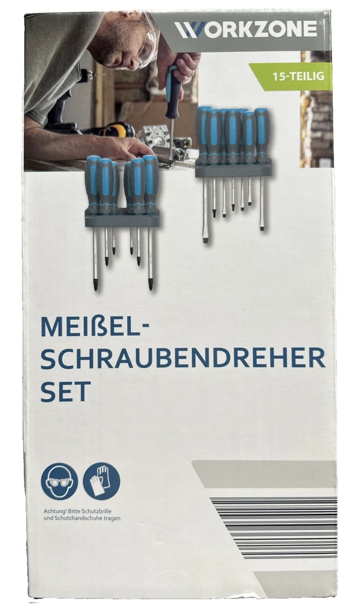 Workzone - 15-Piece Chisel Screwdriver Set