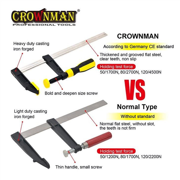 Crownman - Heavy Duty Clamp For Woodworking