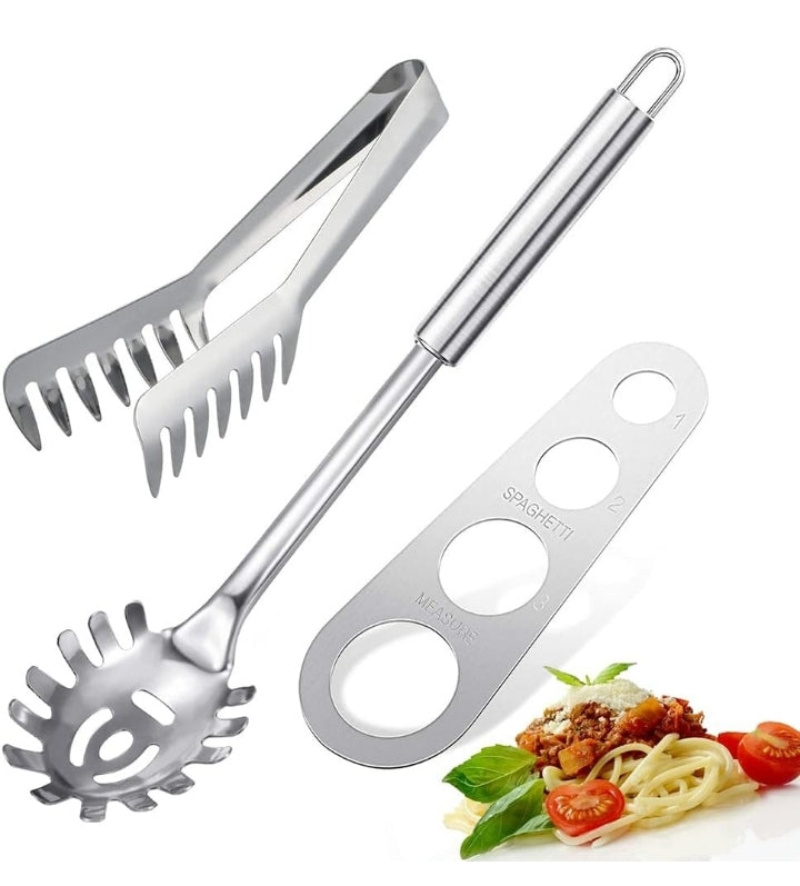 Masterpro - 3-Piece Stainless Steel Spaghetti Server Set