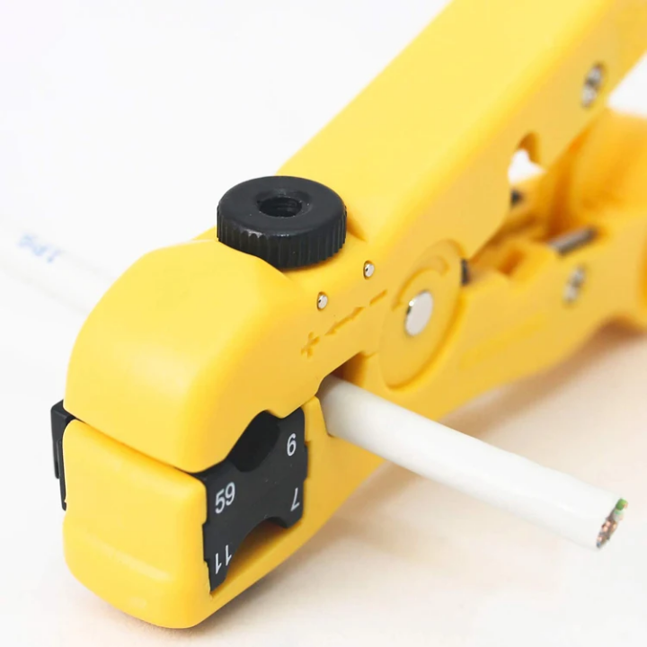 High Quality Ratchet Manual Hydraulic Self Adjusting Stainless Coax Cable Stripping Rotary Wire Stripper