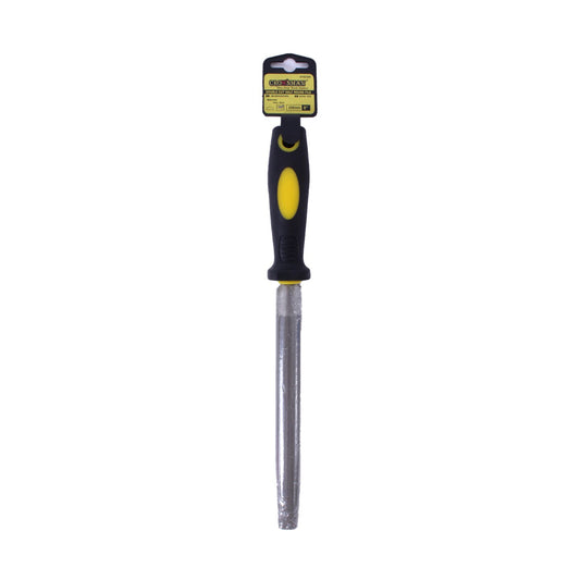 Crownman Round Rasp & Half Cut 8" Handle Black And Yellow