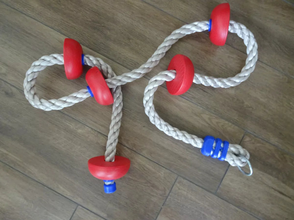 Climbing rope children with plastic step knots plastic knot chain rope 2 m