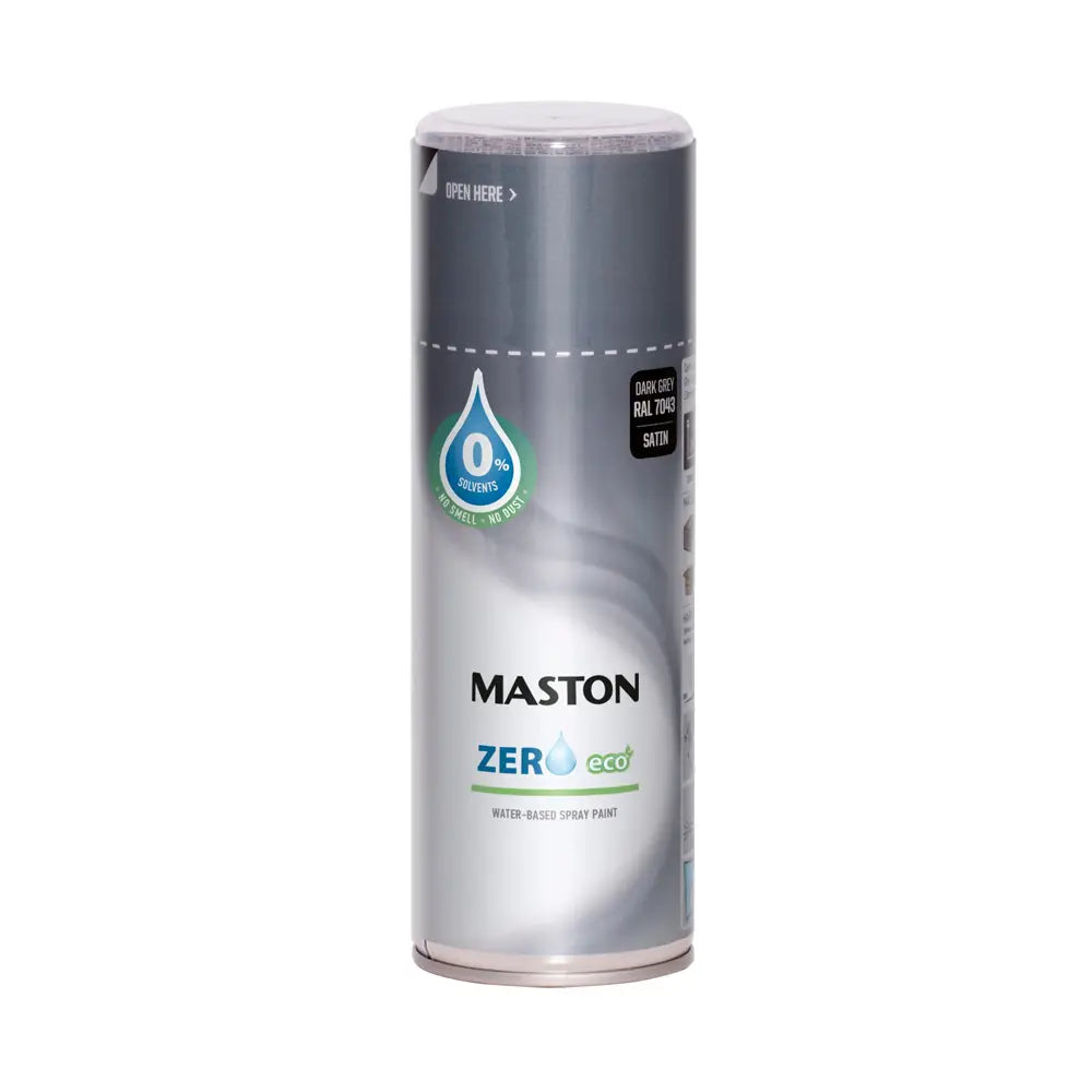 Maston Zero Eco water-based spray paints available in various colors and finishes.