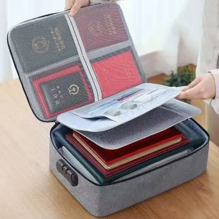 Travel Passport Holder Bag Family Document Storage Bag File Organizer Waterproof Document Business Card Bag.