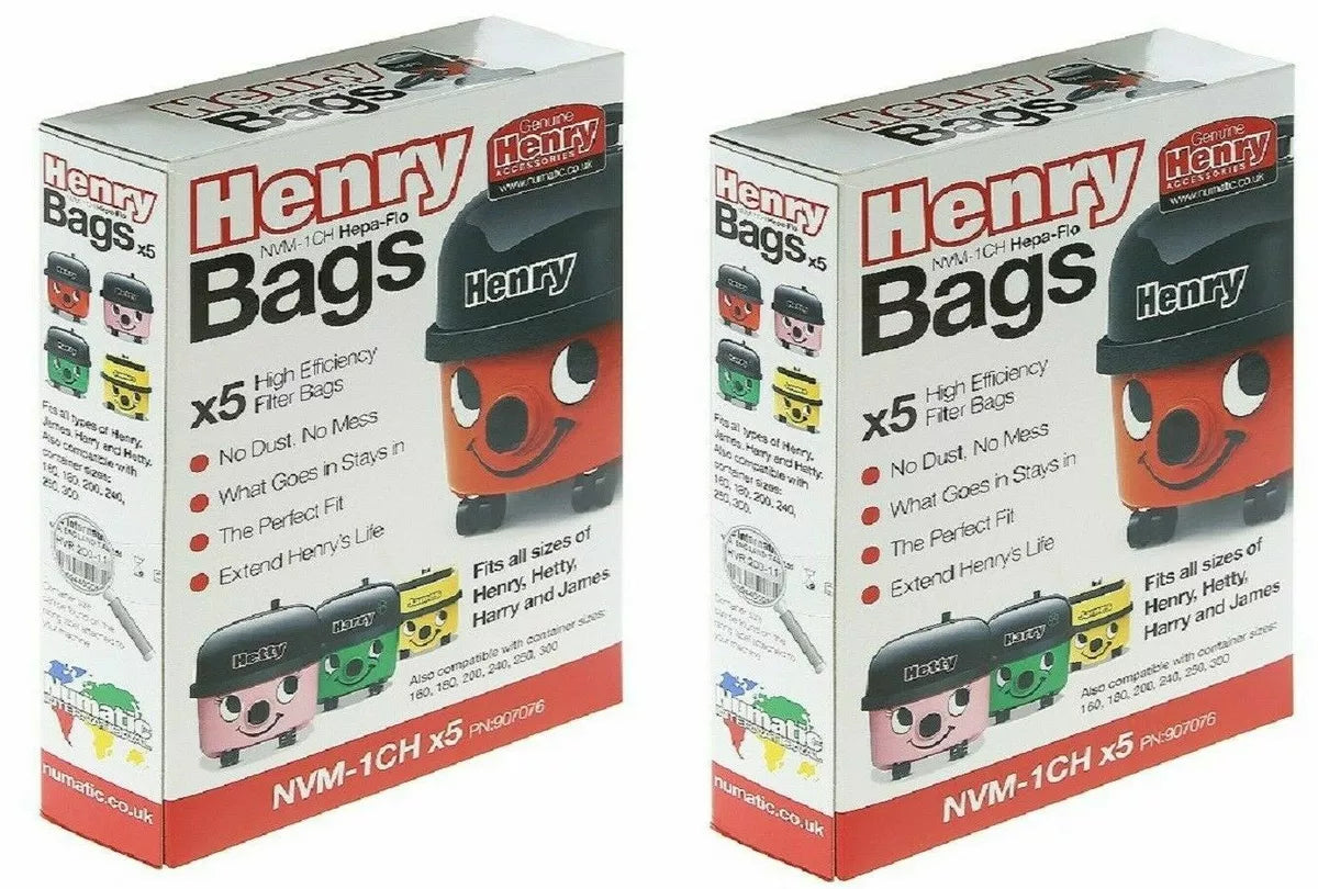 HENRY Hoover Genuine Cloth Vacuum Cleaner Bags 5 Packs