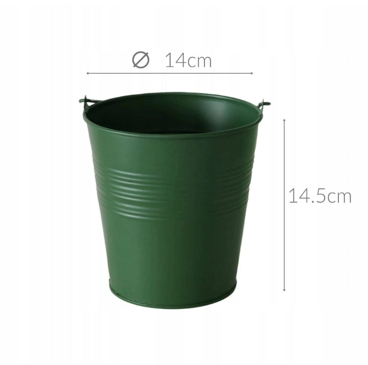 BALCONY FLOWER POT, BUCKET, GALVANIZED, LINGO, DIAMETER 15 CM, BOLTZE