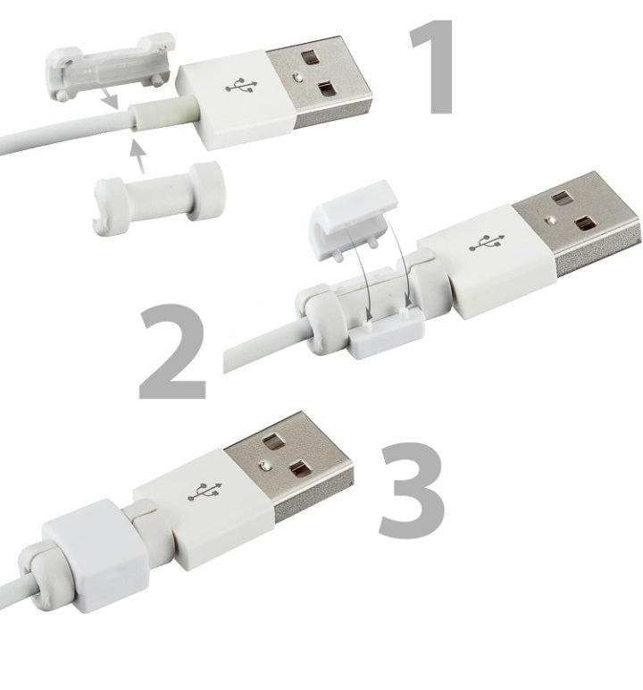 Delight - Cable Kink Protection Set of 8 Cable Protection Bending Protection Plug Protection.