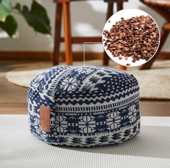 Do You Yoga - Yoga Cushion "Vishnu" with Cord Closure & Organic Spelt Husks – Ideal as Yoga Cushion/Zafu Cushion/Meditation