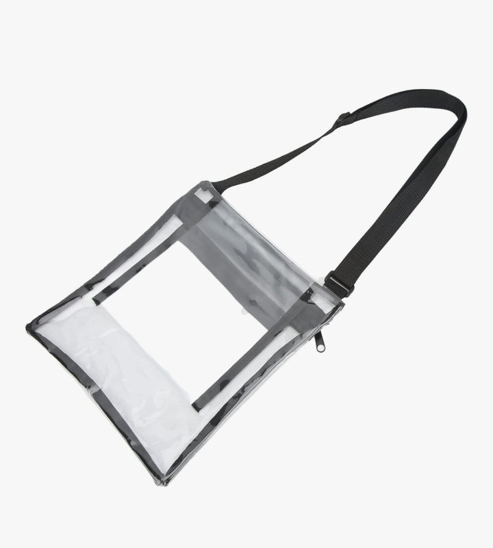 Transparent Bag Adjustable Shoulder Strap Inner Pocket For Travel Shopping Beach Concerts