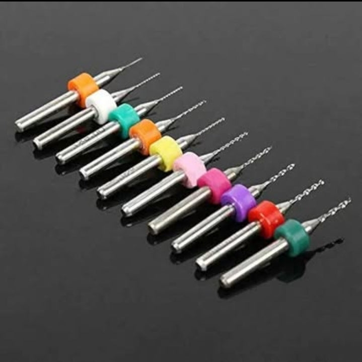 Circuit Board Drill Bits Kit 0.1mm-1.0mm Tool Carbide Spiral