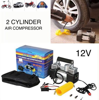 Portable Heavy Duty 2 Cylinder Air Compressor Direct Drive 12V 628-4X4 Pump