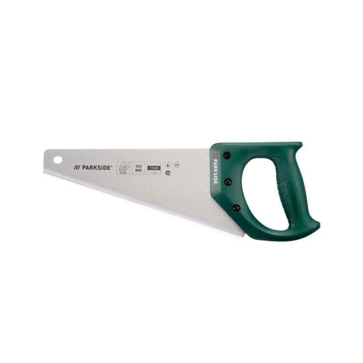 Parkside - Hand Saw Set 450 mm + 300 mm PHSS 3 A6 Saws with Green Ergonomic Handles.