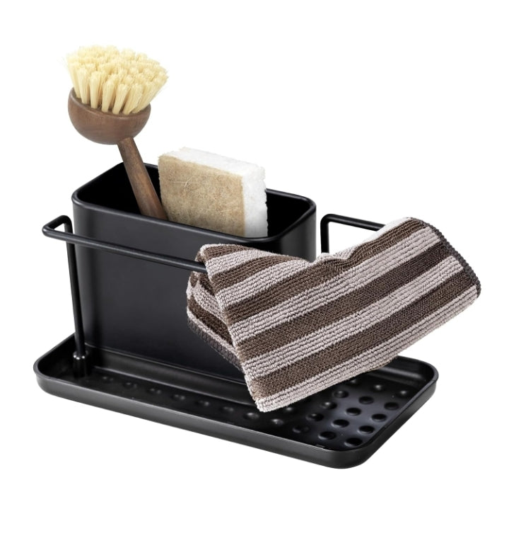WENKO Orio Sink Organizer, High Quality Stainless Steel Sink Organiser Sink with Plenty of Storage.