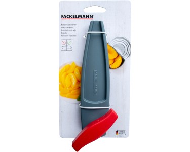 Fackelmann can opener, edge-free, 18.5 cm, Red & Grey Color