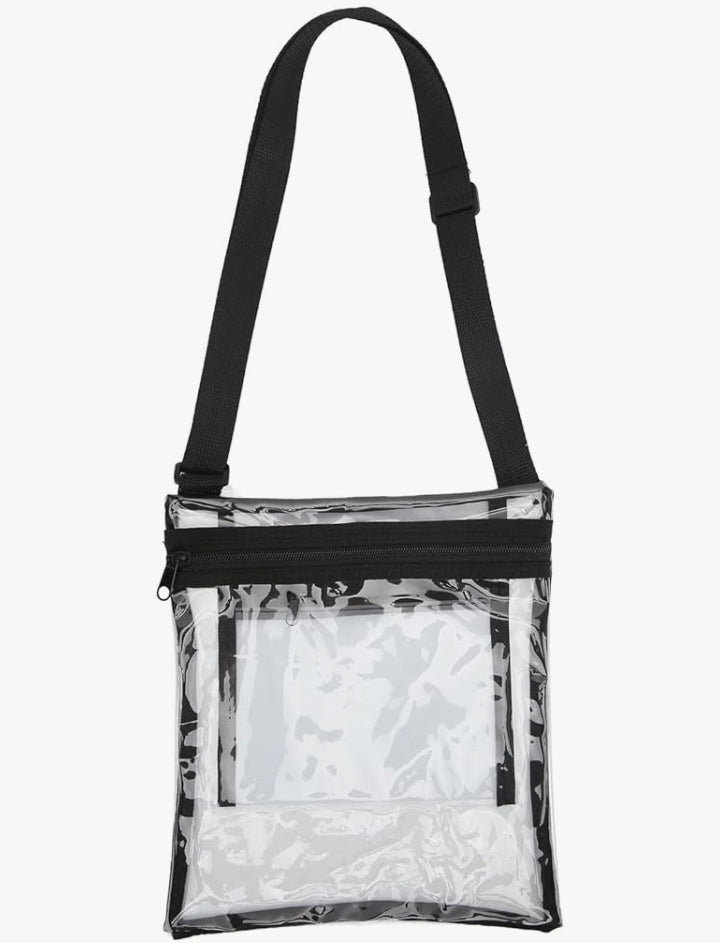 Transparent Bag Adjustable Shoulder Strap Inner Pocket For Travel Shopping Beach Concerts