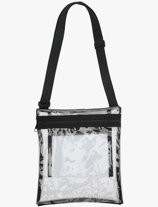 Transparent Bag Adjustable Shoulder Strap Inner Pocket For Travel Shopping Beach Concerts