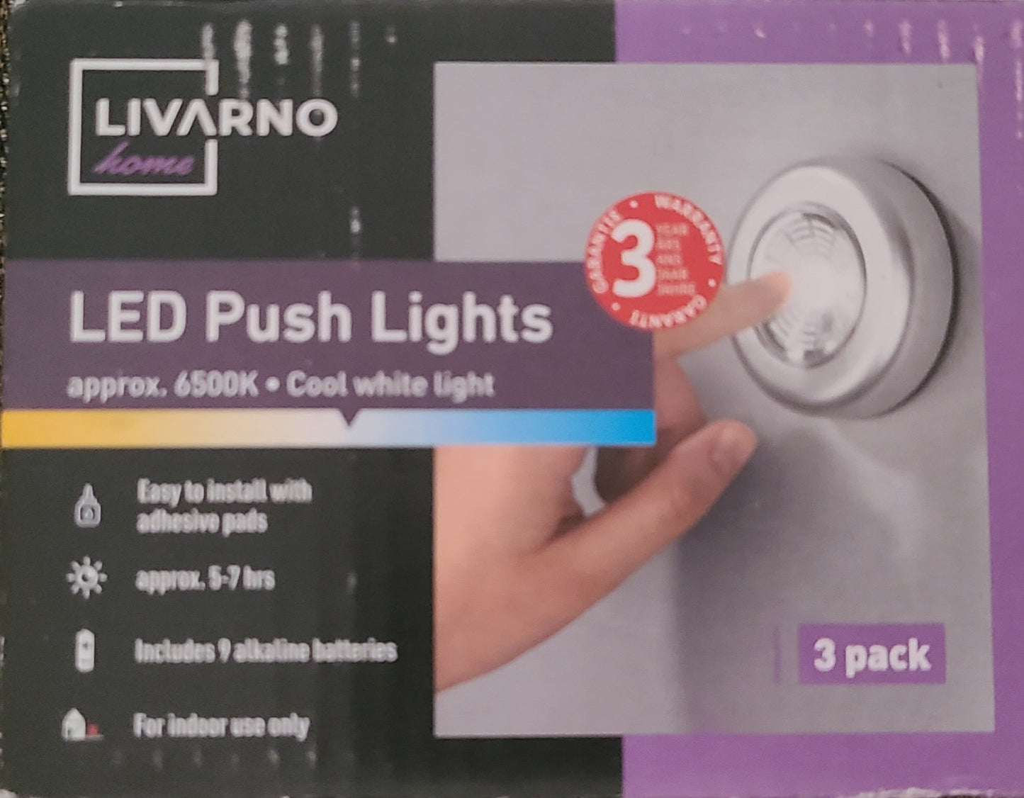 LivarnoHome - Led Battery Push Lights