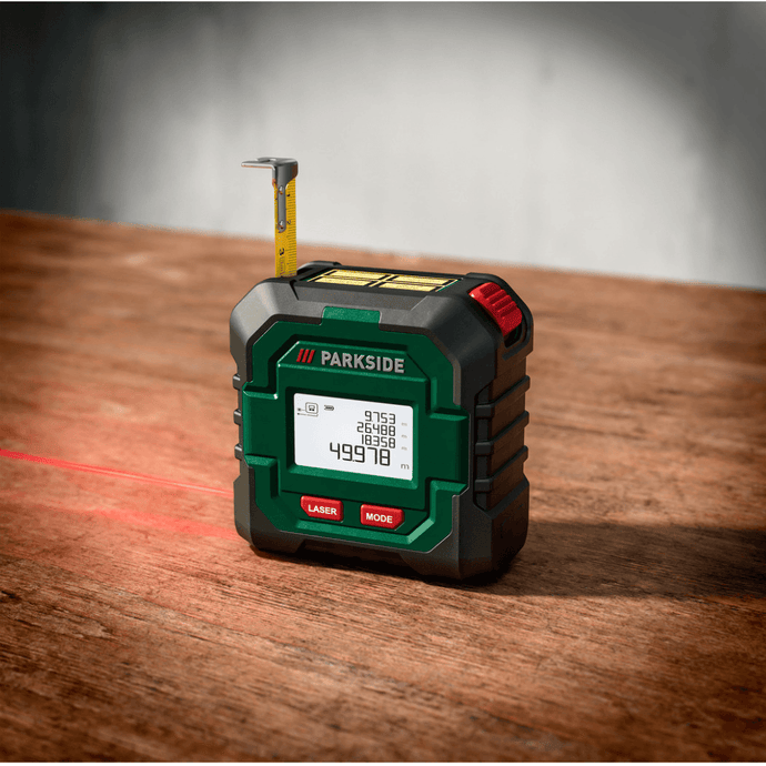 Parkside - Laser Distance Meter with Tape Measure.