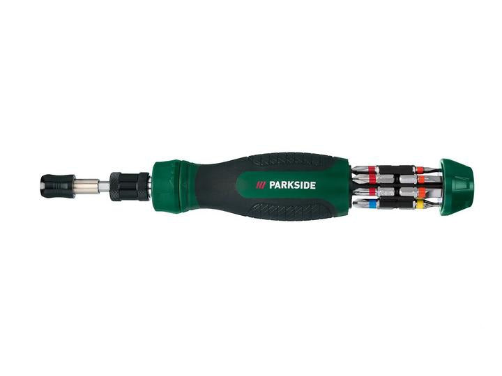 Parkside - Magnetic ratchet screwdriver + 12 bits