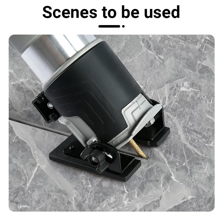 Universal Slotted Woodworking Jig for DIY Trimming & Slotting 45° Aluminum Trim Router Base Plate.