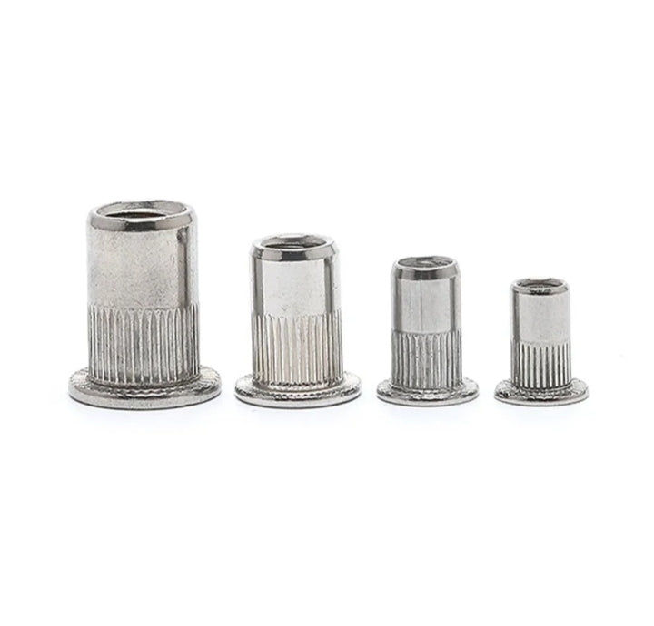 Flat Head Knurling Rivet Nut Carbon Steel - M3 M5 M6 M8 M10