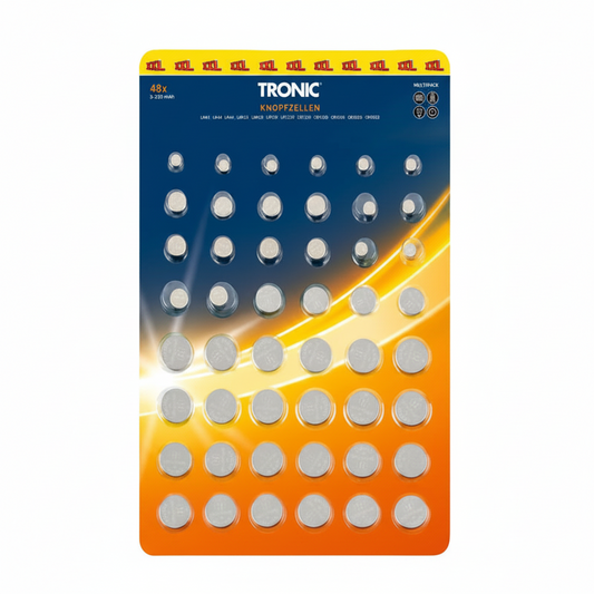 Tronic Multipack 48 Premium Assorted Button Cell Batteries ( High Quality )