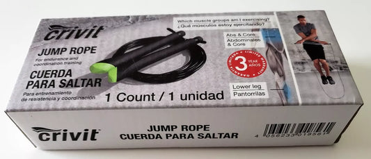 Crivit Black/Green Jump Rope