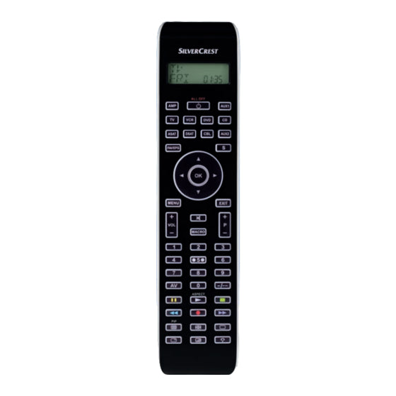 SilverCrest 10-in-1 universal remote control comes with a boxed packaging and requires two AAA batteries