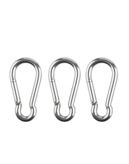 Parkside - Carabiner Hook/Hook with Hanging Chain Eye (Carabiner Hooks, 3 Pieces)