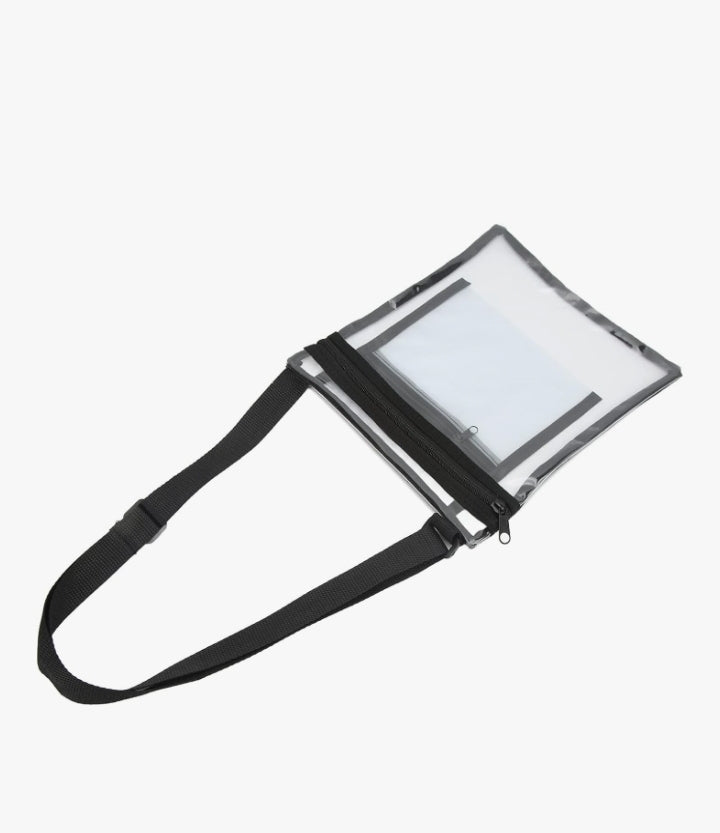 Transparent Bag Adjustable Shoulder Strap Inner Pocket For Travel Shopping Beach Concerts