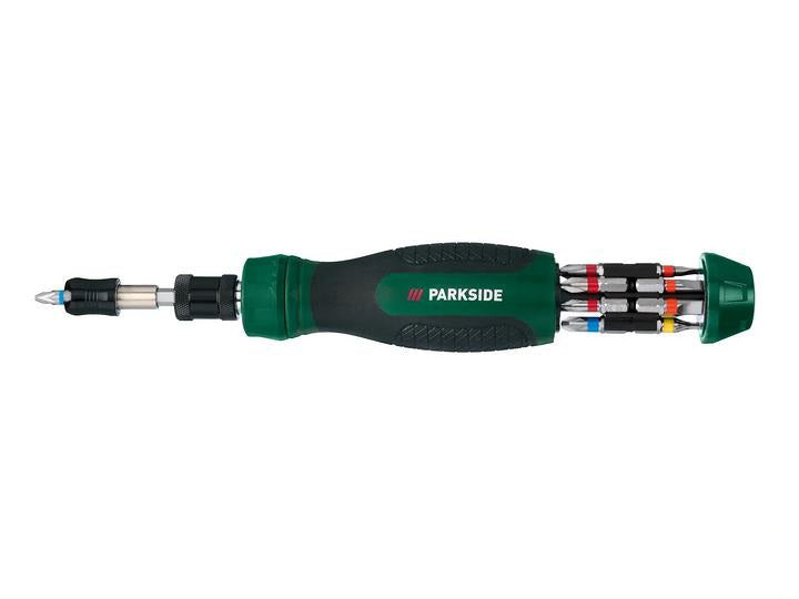Parkside - Magnetic ratchet screwdriver + 12 bits