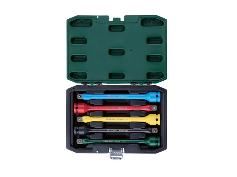 Parkside - 5 pcs Torsion Bar Extension - 1/2-inch impact wrenches to prevent over-tightening 90 Nm, 100 Nm, 110 Nm, 120 Nm, 135 Nm.