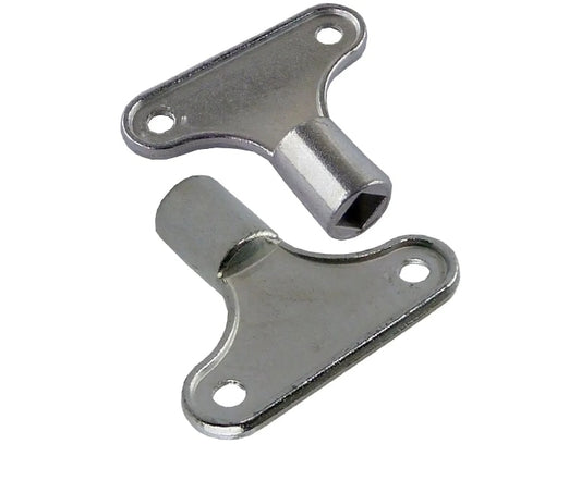 2 x Radiator Air Vent Key Rad Alloy Solid Bleed Plumbing Tool Valve Heating Easygrip