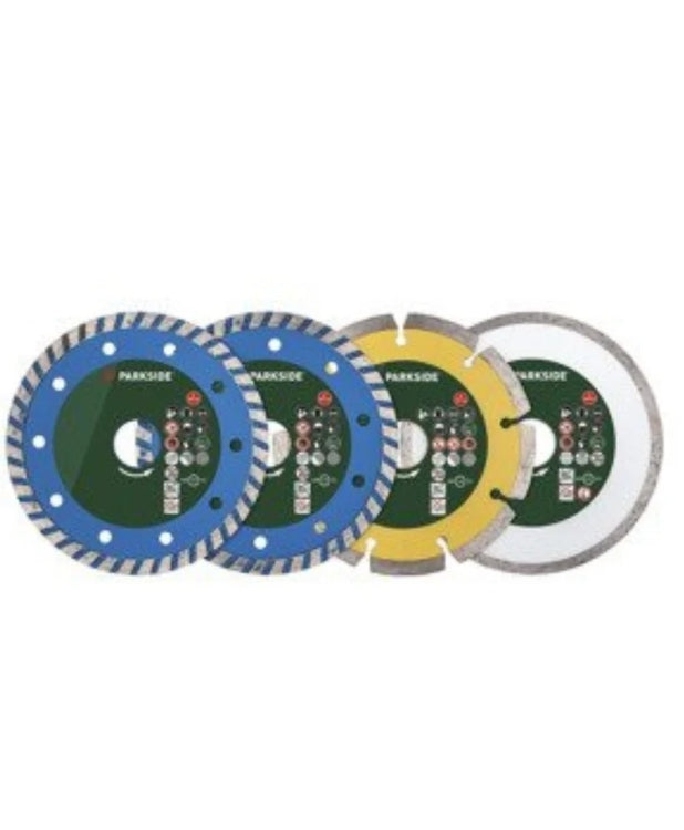 Parkside Diamond Angle Grinder Disc set of 4 pieces