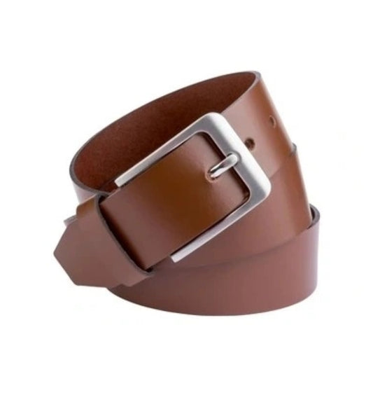 LIVERGY - Men's Classic Leather Belt with Buckle size 115 cm