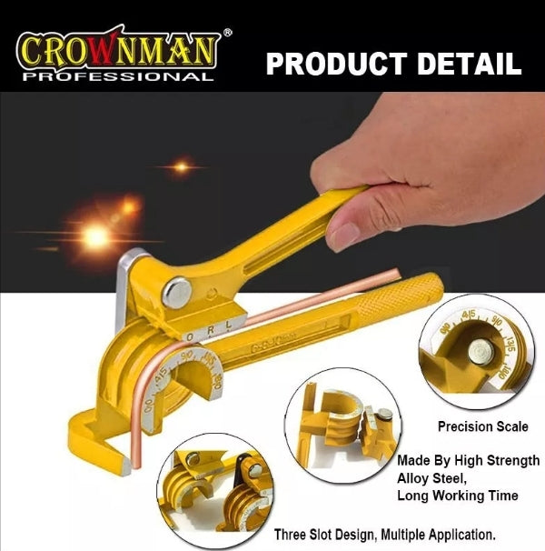 Crownman - 3 In 1 Manual Pipe Tube Bender , Plumbing