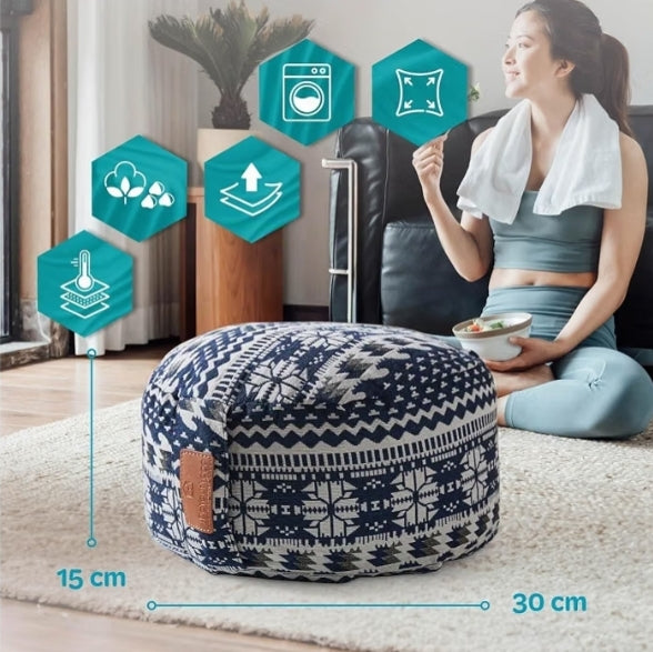 Do You Yoga - Yoga Cushion "Vishnu" with Cord Closure & Organic Spelt Husks – Ideal as Yoga Cushion/Zafu Cushion/Meditation