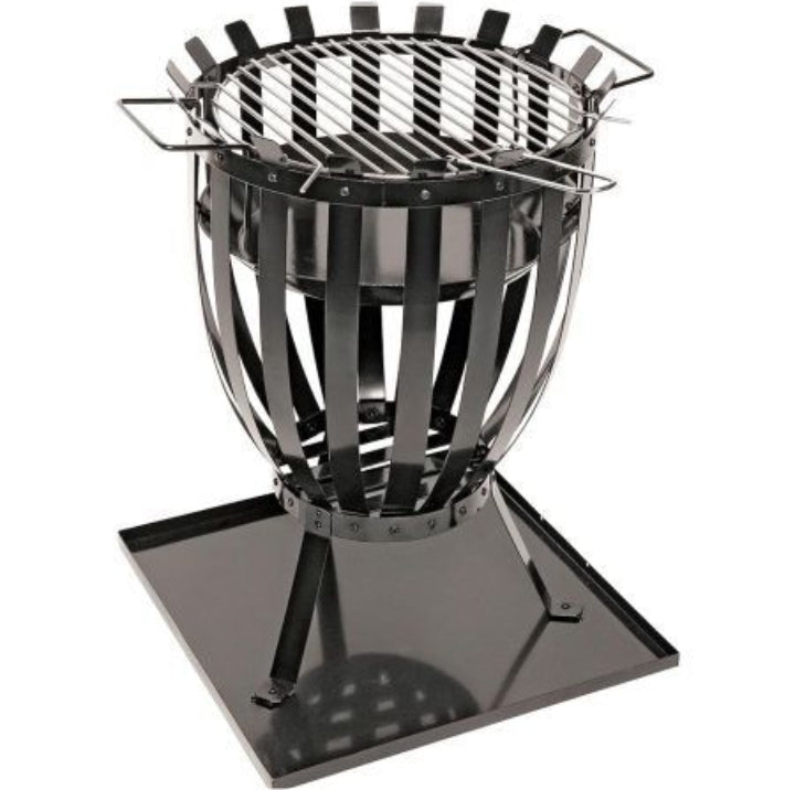 Landmann Fire Pit Log Burner & Barbecue 39.5 x 39.5 x 65.5 cm