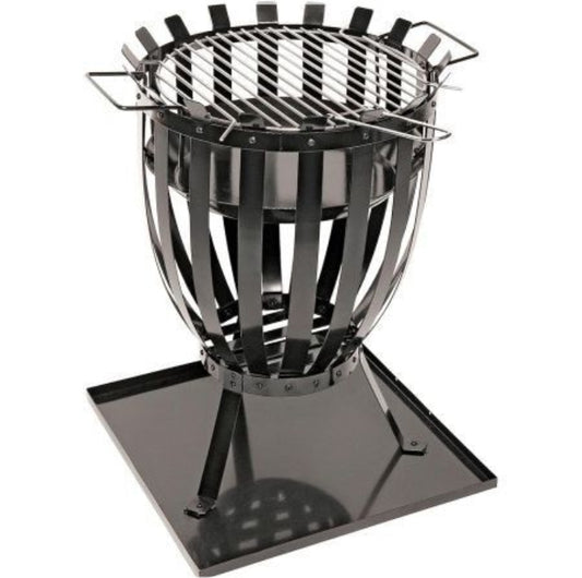 Landmann Fire Pit Log Burner & Barbecue 39.5 x 39.5 x 65.5 cm