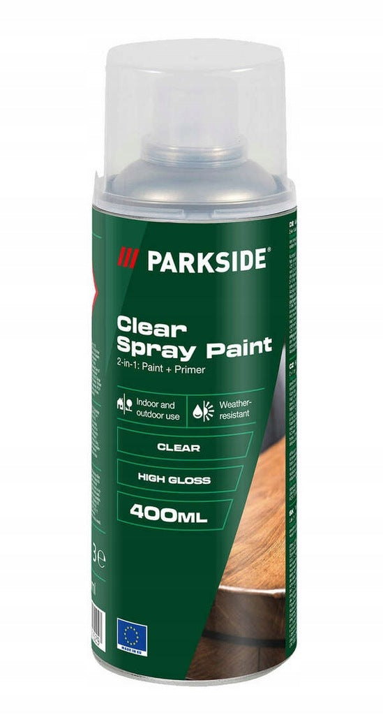 Parkside - Transparent spray paint high gloss parkside 400ml paint + primer.
