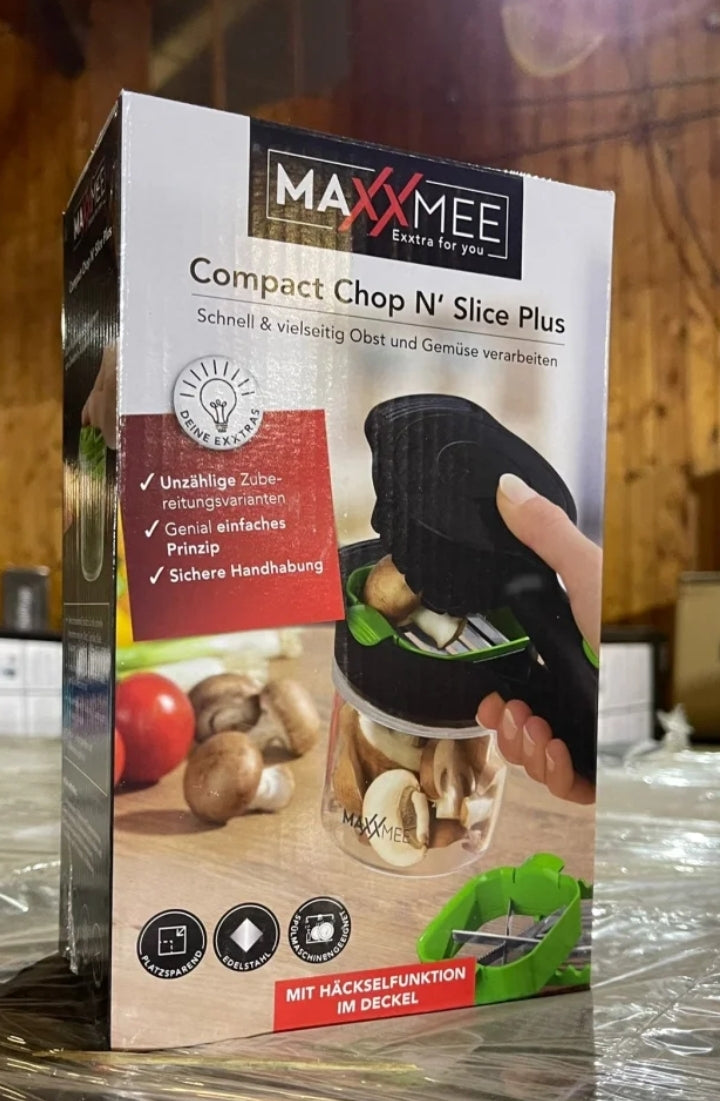 MAXXMEE - Vegetable cutter Chop n Slice Compact Plus black/lime green.