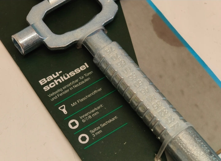 PARKSIDE Universal Key Construction Key for Wardrobes, Doors, Windows 6/7/8 mm Scale 22-75 mm