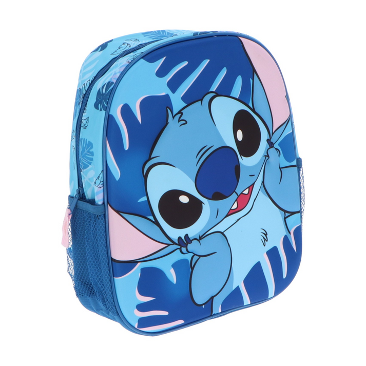 Disney Stitch backpack for kids, inspired by the character Stitch from Lilo & Stitch.