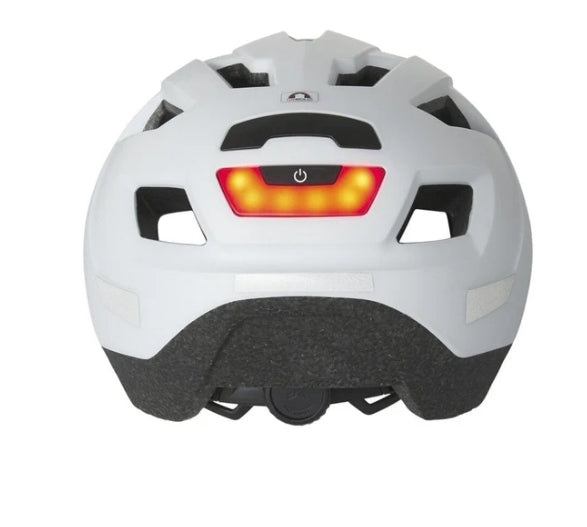 CRIVIT - Bicycle Helmet with Rear Light – S/M – Matt White