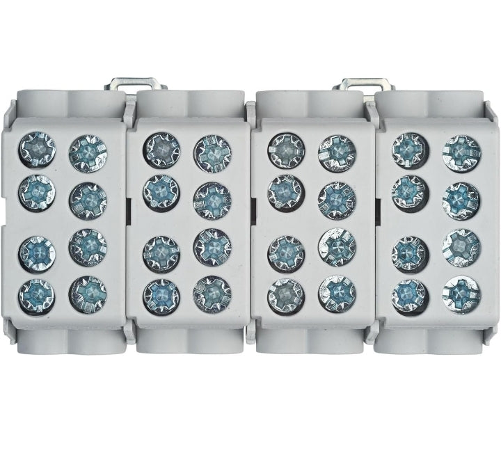 Main cable junction terminal 25/16 mm² 4-pin for top-hat rail finger-proof for use in electrical distributors and meter space