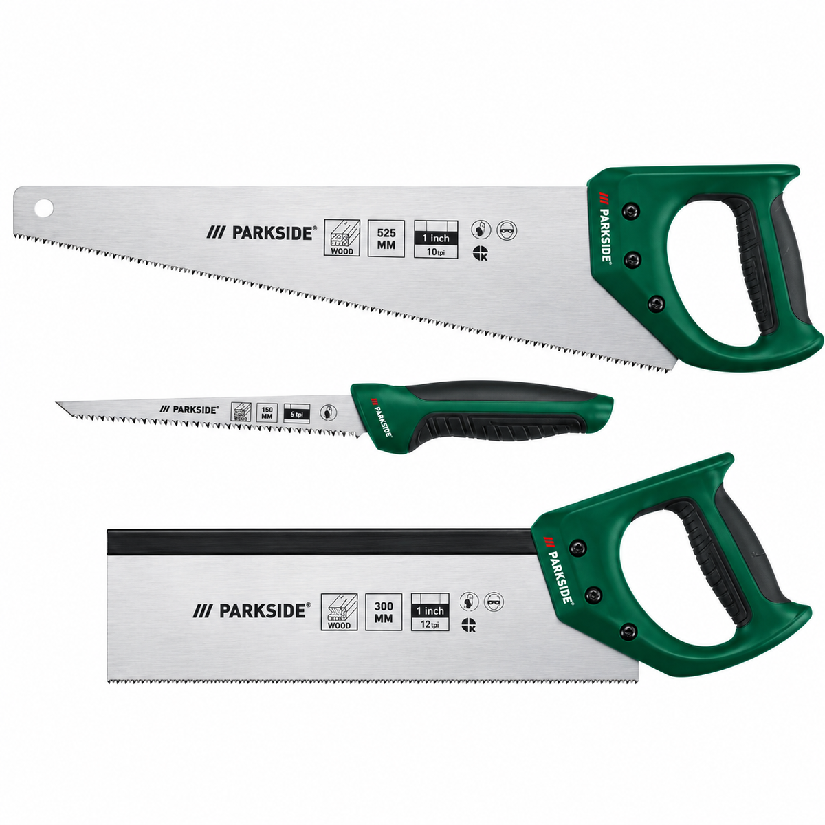 Parkside - Set of 3 Wood Saws