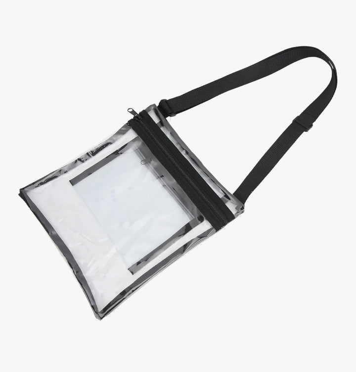 Transparent Bag Adjustable Shoulder Strap Inner Pocket For Travel Shopping Beach Concerts