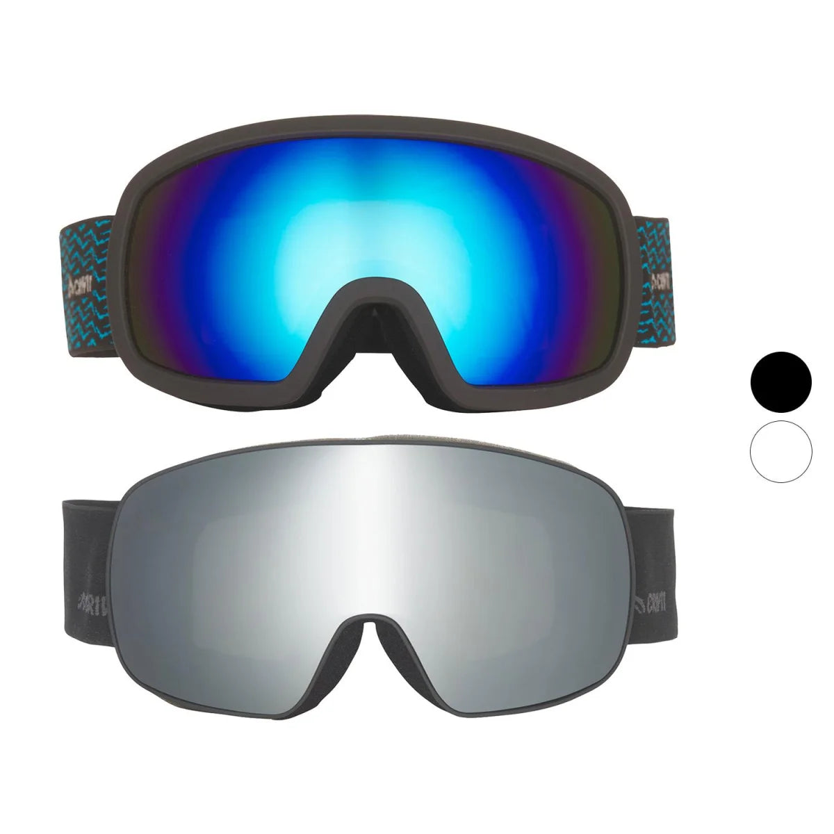 Crivit - Ski Goggles Men Women Unisex OTG Ski Goggles for Glasses Wearers Anti-Fog UV Protection.