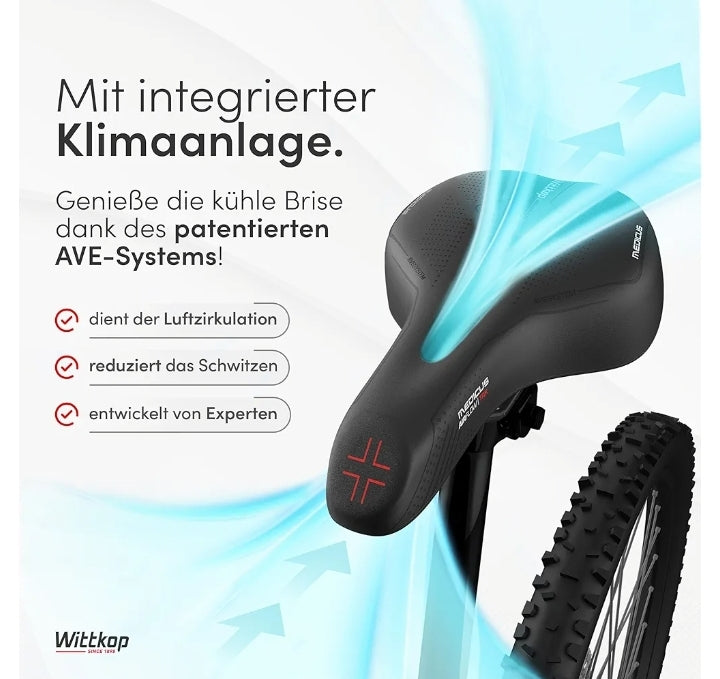 WITTKOP Bicycle Saddle with Innovative 5-Zone Medicus Concept