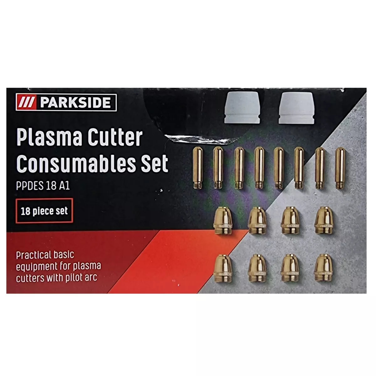 Parkside - 18 Ps Plasma Cutter Consumables Accessories Set Welding Cutting Nozzles